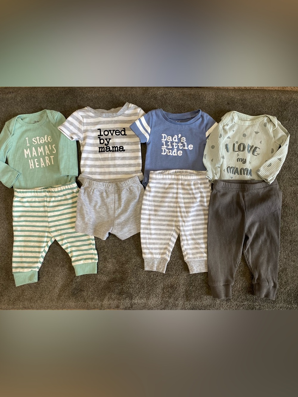 Baby essentials boys outfit sets 0-3 months